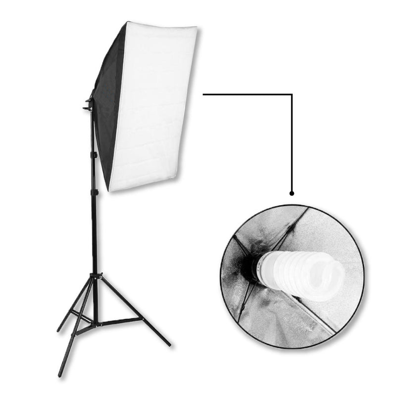 Kit Iluminación Softbox Socket X1 Tripod