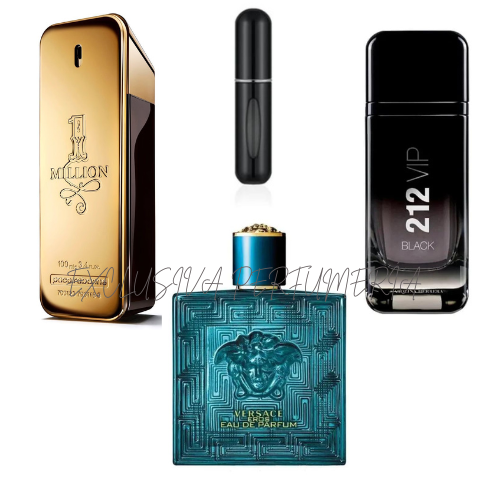 Kit - 1 Million & 212 VIP Black & Versace & Perfumero (100ml)